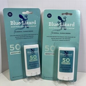 Blue Lizard SPF 50 Sensitive Mineral Sunscreen Stick 0.5oz Lot 2